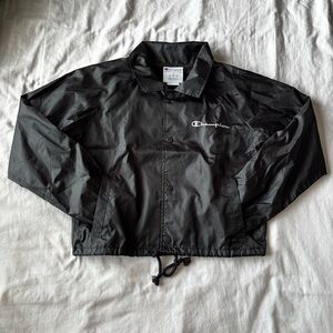 Champion Black Windbreaker Jacket
